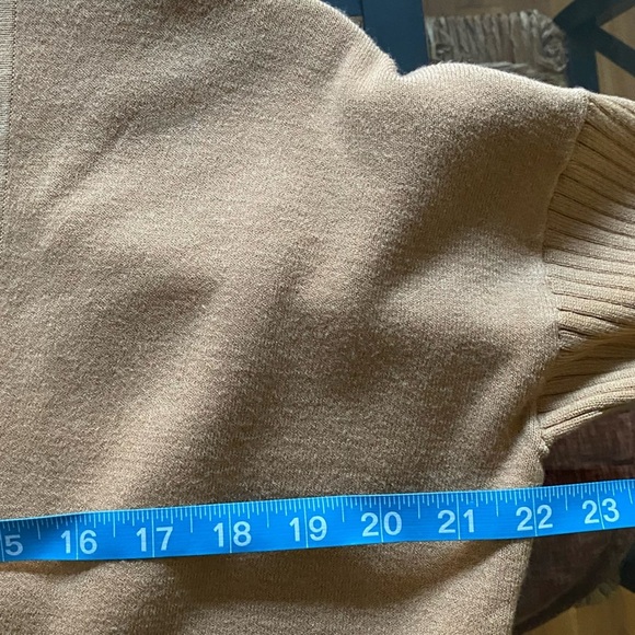 Club Monaco Tan Iced Latte Contrast Pocket Cardigan - Picture 14 of 16